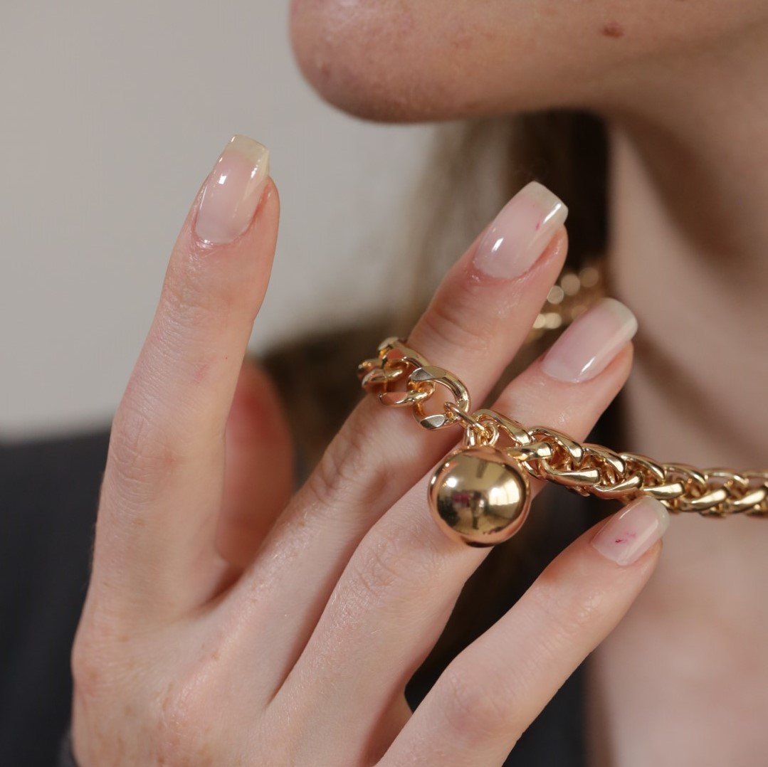 Corrente Mista com Elos Groumet Semijoia Banhada a Ouro 18K Ania Store Dourado 3