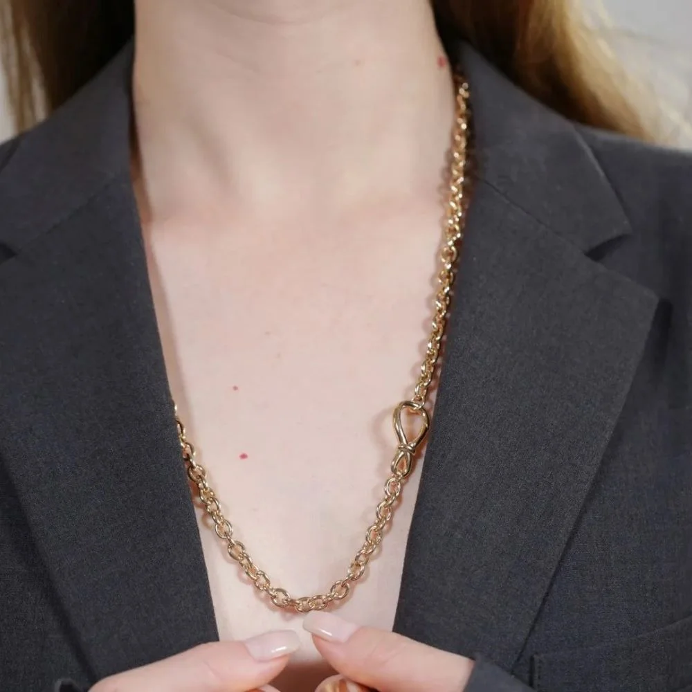 Colar com Elos Redondos Lisos Semijoia Banhado a Ouro 18K Ania Store Dourado 2