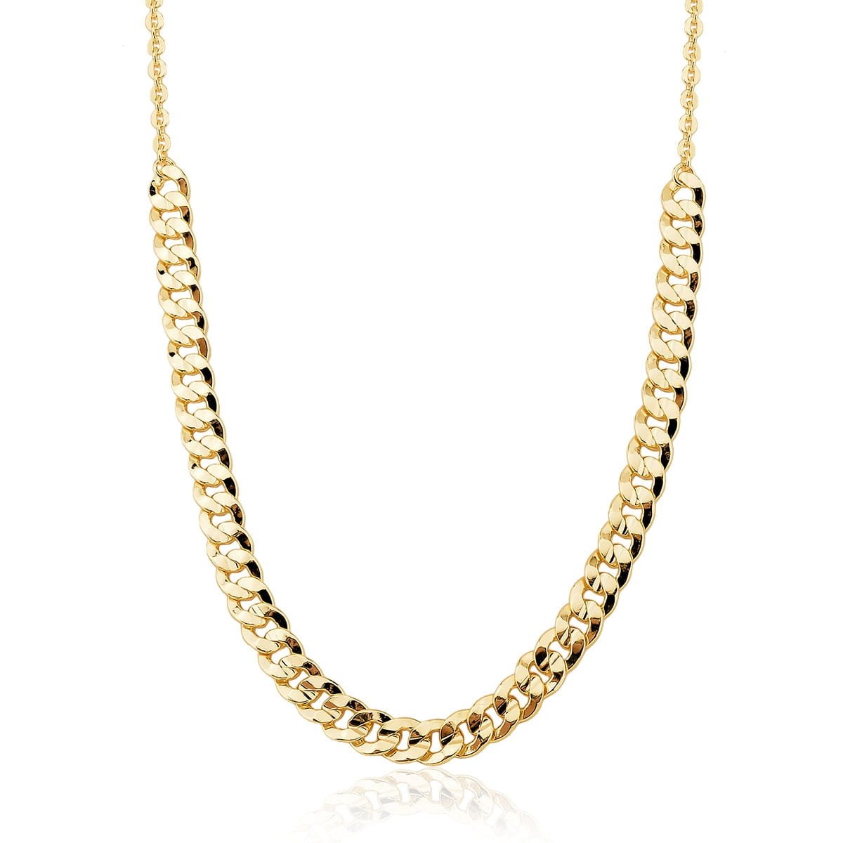 Colar Choker Elos Médios Semijoia Banhado a Ouro 18K Ártemis Dourado 1