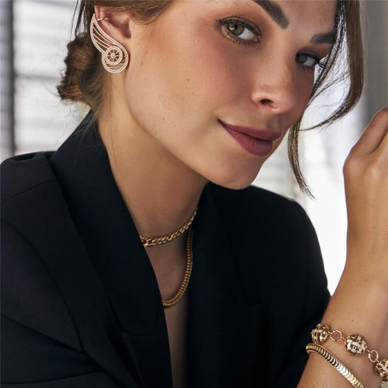 Colar Choker Elos Médios Semijoia Banhado a Ouro 18K Ártemis Dourado 2
