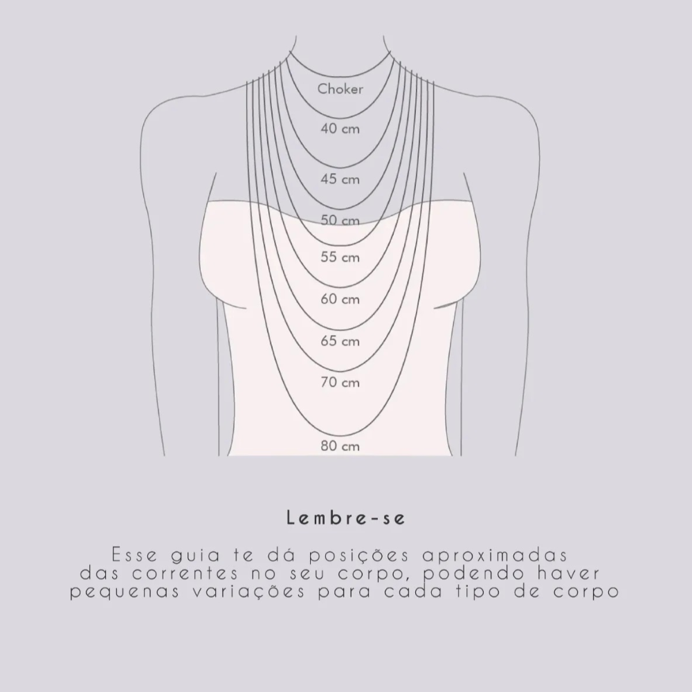 Colar Choker Liso Semijoia Banhada a Ródio Ania Store Prata 3
