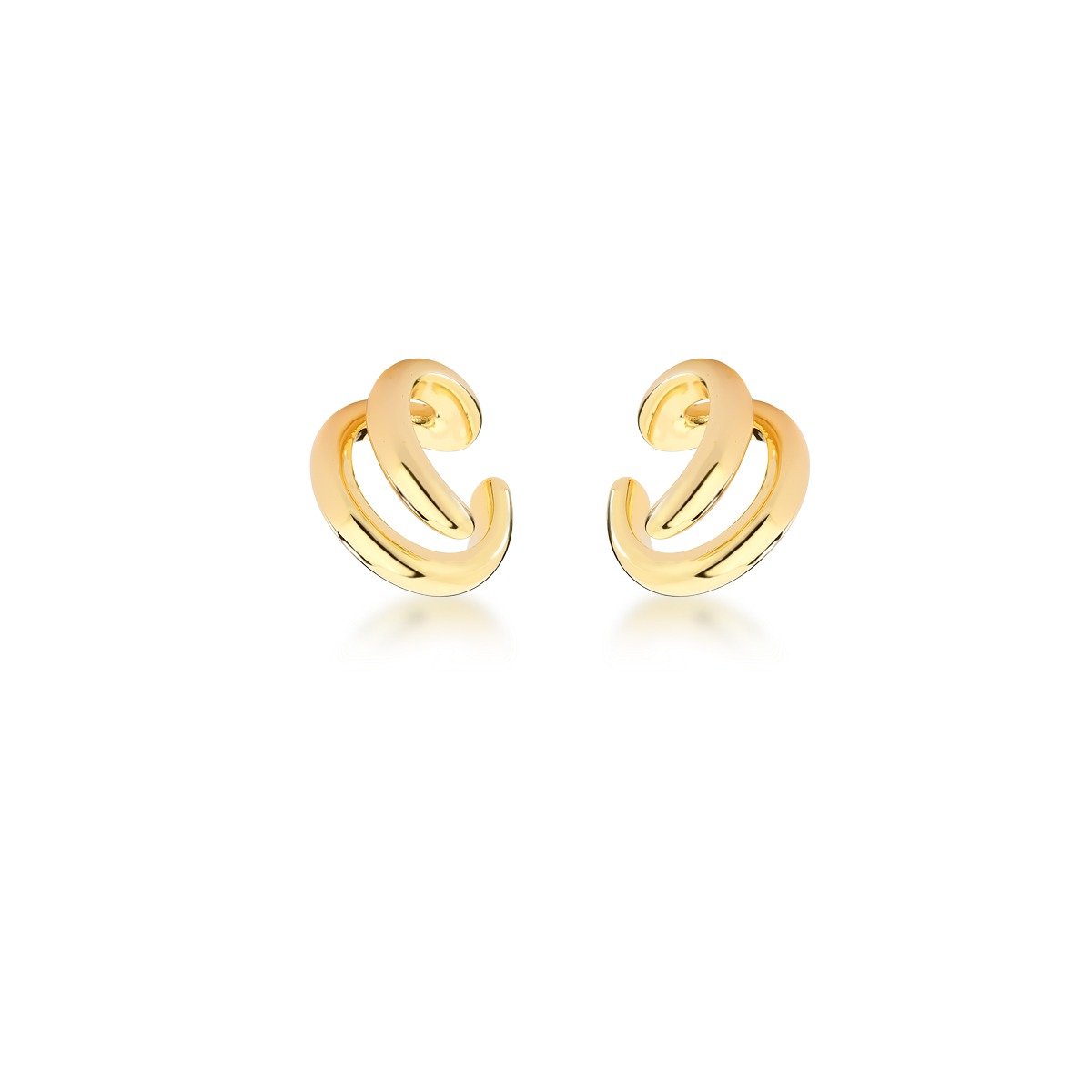 Brinco Ear Hook Semijoia Banhada a Ouro 18k Ártemis Dourado 1