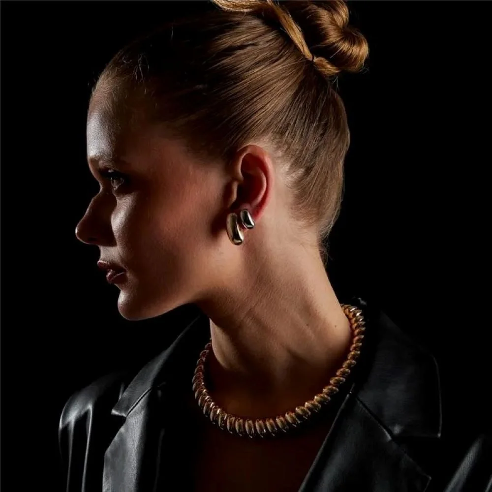 Colar Choker Snake Articulado Semijoia Banhada a Ródio Ania Store Prata 2