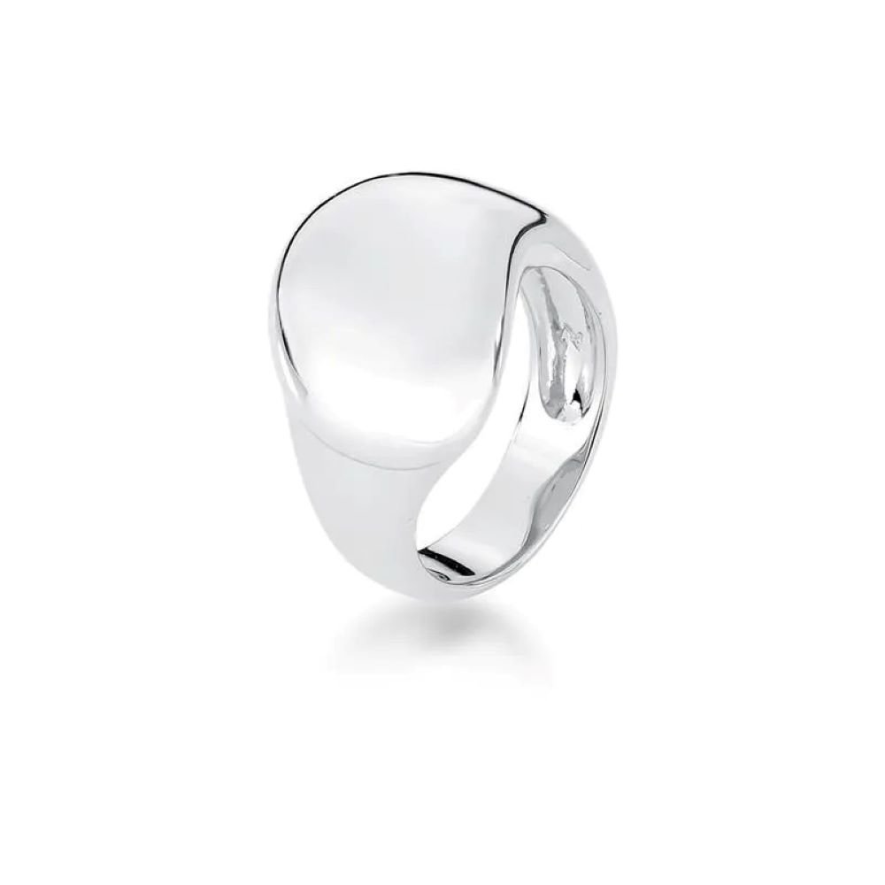 Anel Duplo Curvo Dois Banhos Prata e Dourado Semijoia Ania Store Dourado 3