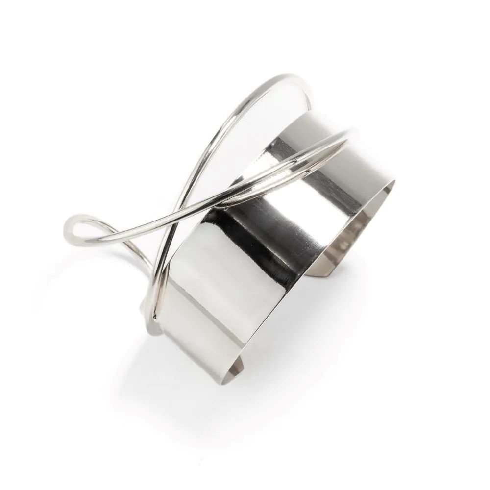 Piercing Geométrico Banhado a Ródio Ania Store Prata 1