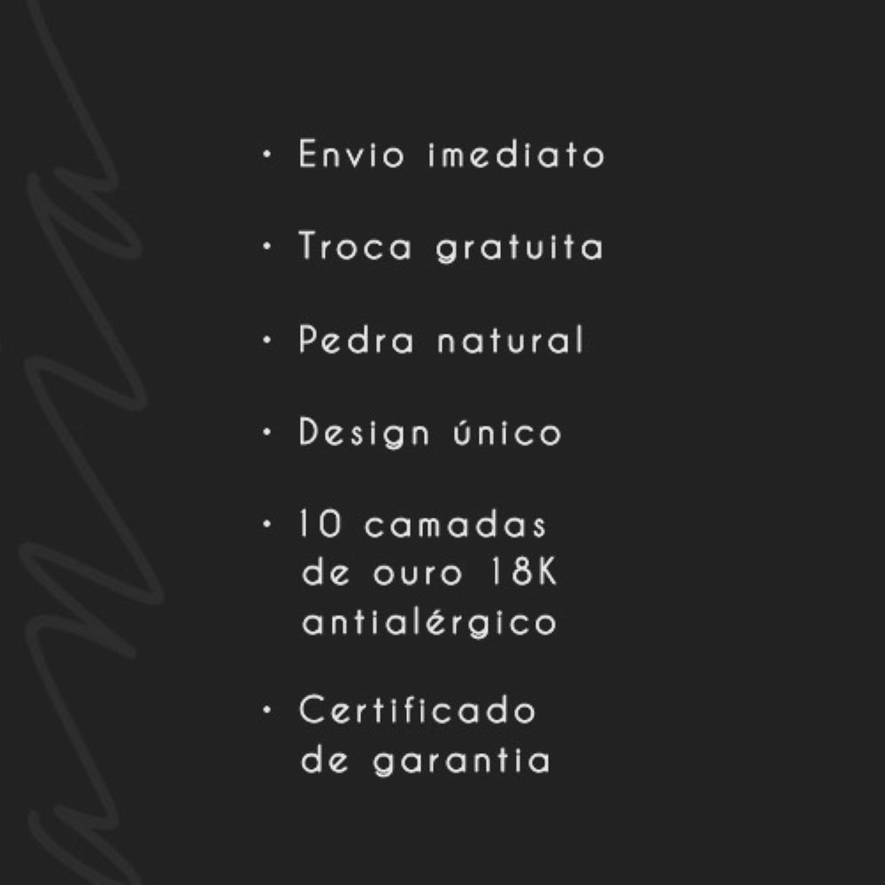 Colar com Pingente Medalhinha Signo Gêmeos Cravejado Semijoia Banhado a Ouro Ania Store Dourado 4