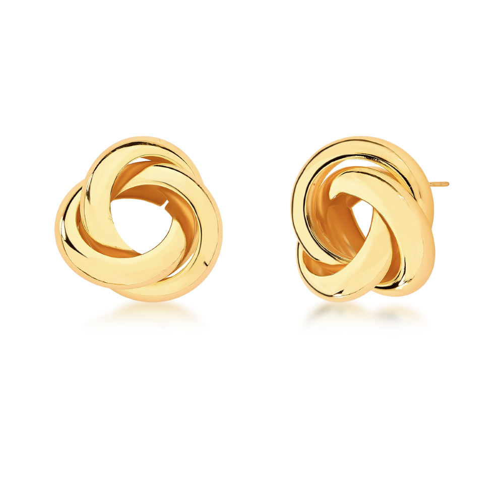 Brinco Argolas Bold Entrelaçadas Semijoia Banhado a Ouro 18K Ania Store Dourado 2