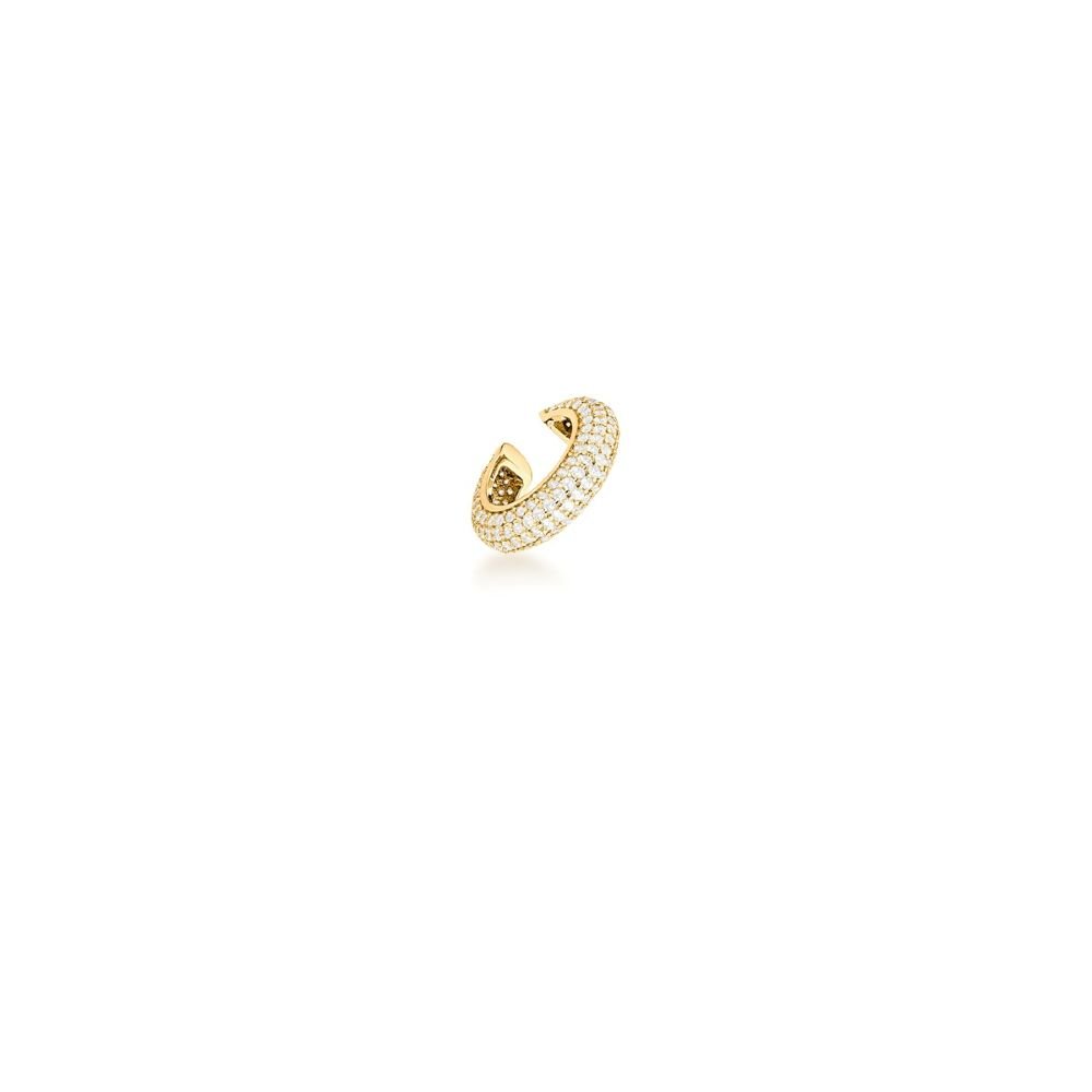 Piercing Fake Argola Dourada Cravejada Semijoia Banhado a Ouro 18K Ania Store