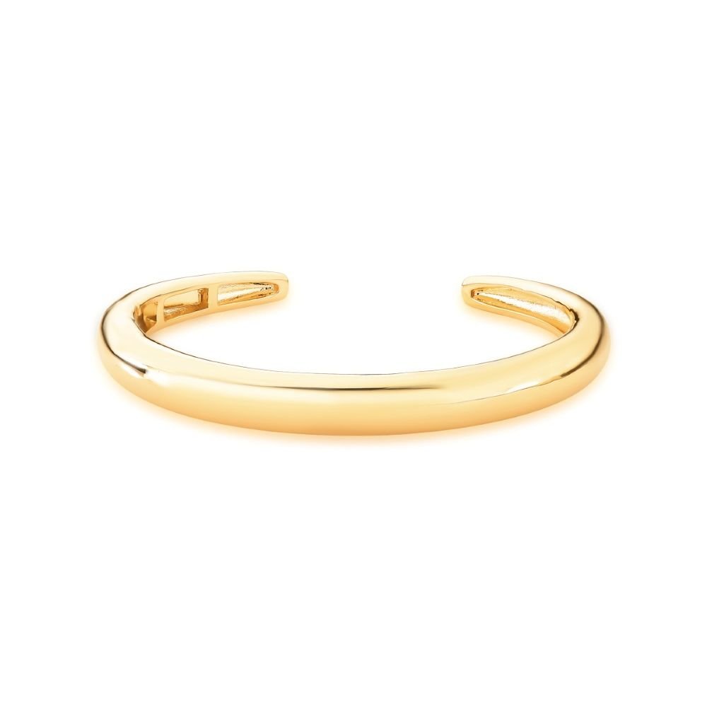 Bracelete Bold Articulado Vazado Semijoia Banhado a Ouro 18K Ania Store