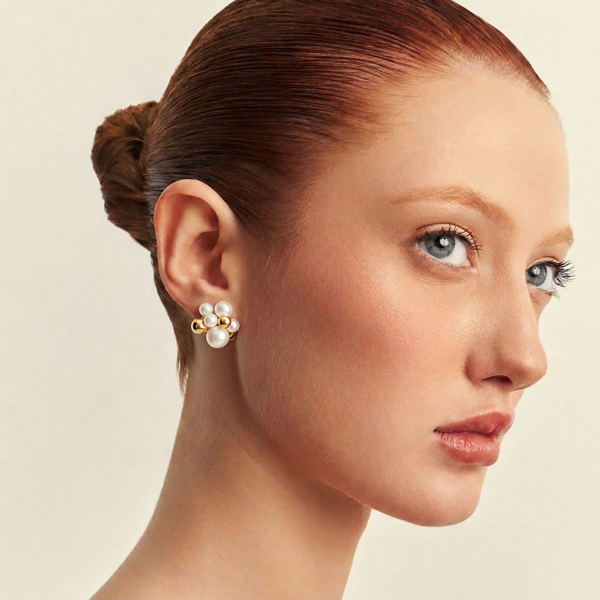 Brinco Ball com Esferas e Pérolas Semijoia Banhada a Ouro 18K Ania Store Dourado 2