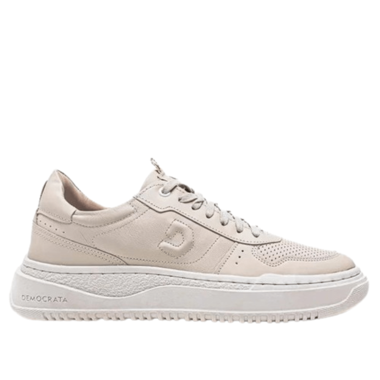 Sapatênis Democrata Denim Block Creme 4921 Bege