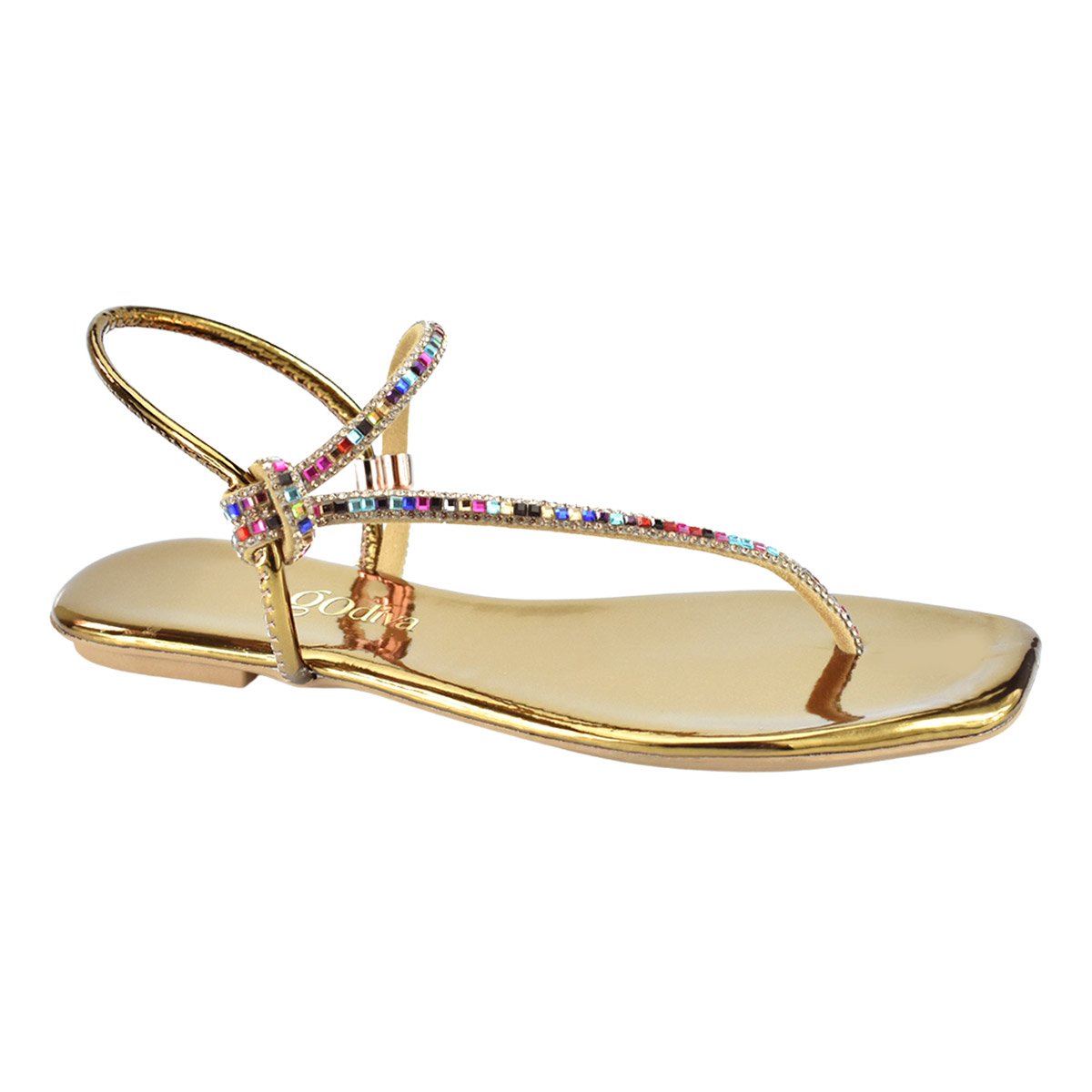 Sandália Godiva Rasteira Flat Bronze 338330