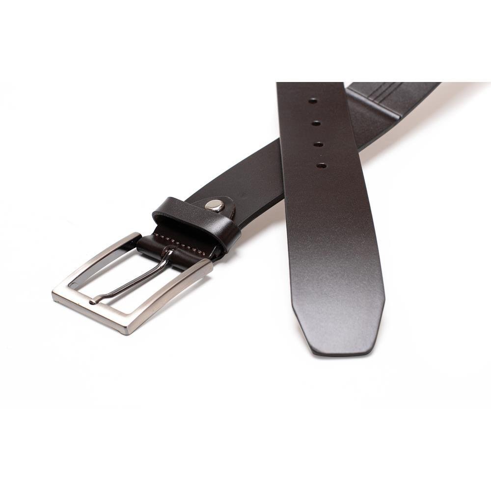 Cinto Social Couro Masculino Fivela Moderno Elegante Dia Dia Marrom 3