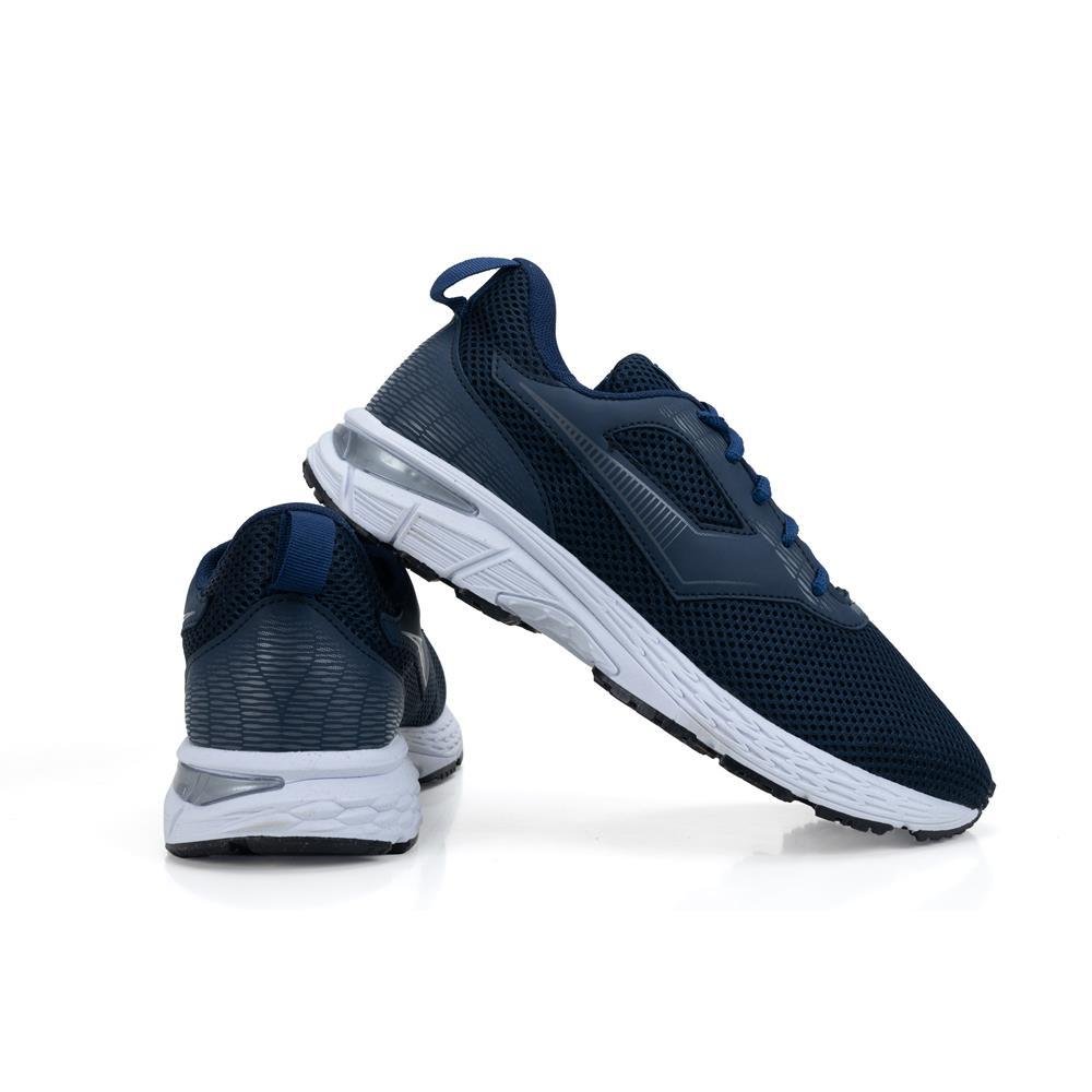 Kit 2 Pares Tênis Masculino Esportivo Cadarço Leve Caminhada Preto/Azul 2