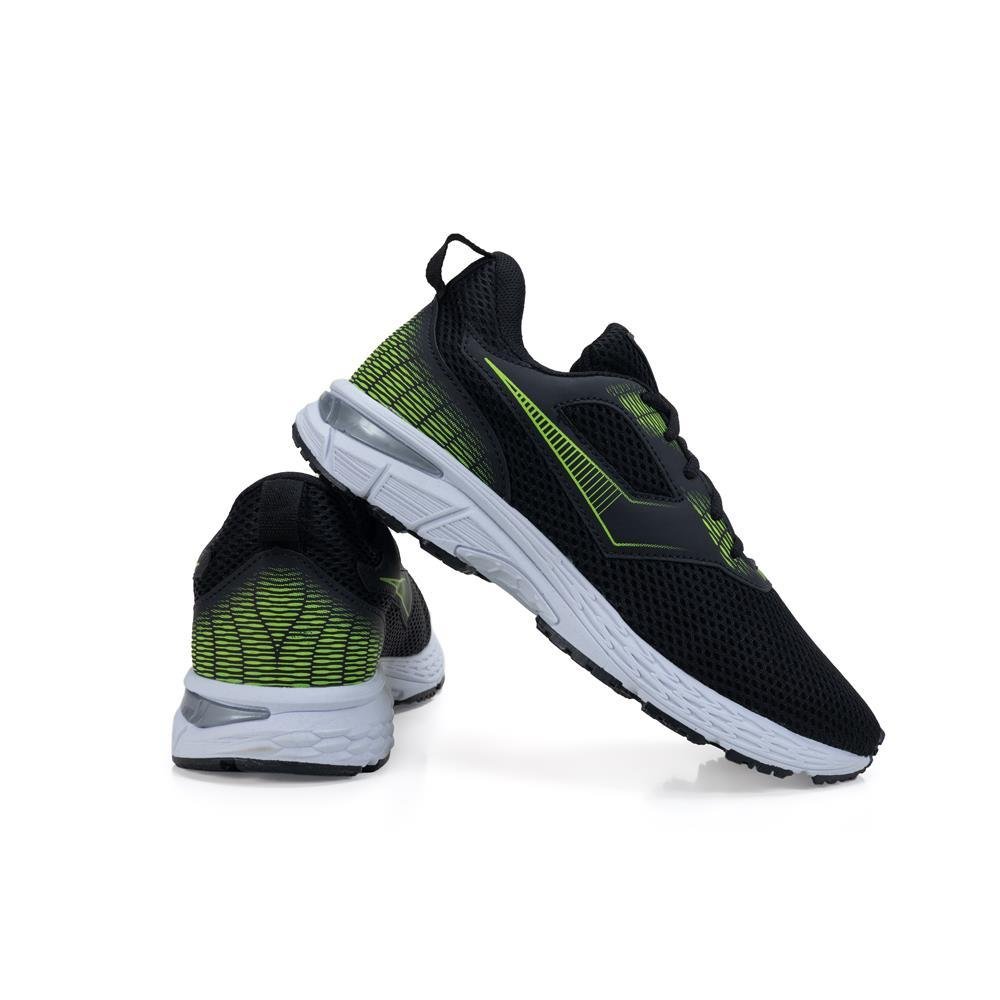 Kit 2 Pares Tênis Masculino Esportivo Cadarço Leve Caminhada Preto/Azul 3