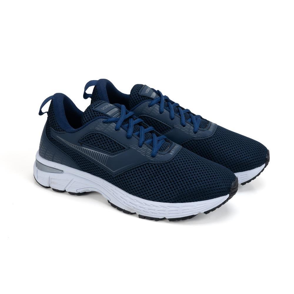 Kit 2 Pares Tênis Masculino Esportivo Cadarço Leve Caminhada Preto/Azul 4