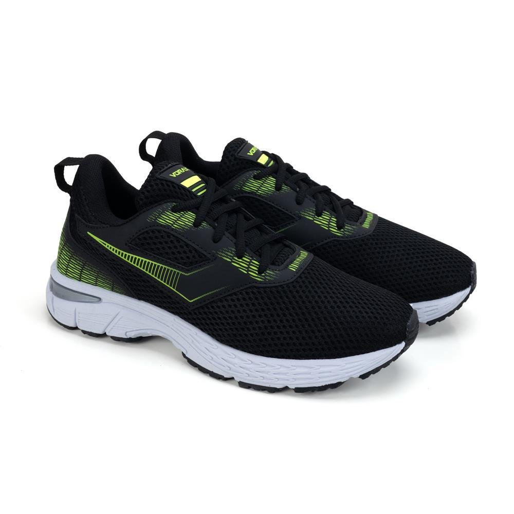 Kit 2 Pares Tênis Masculino Esportivo Cadarço Leve Caminhada Preto/Azul 5
