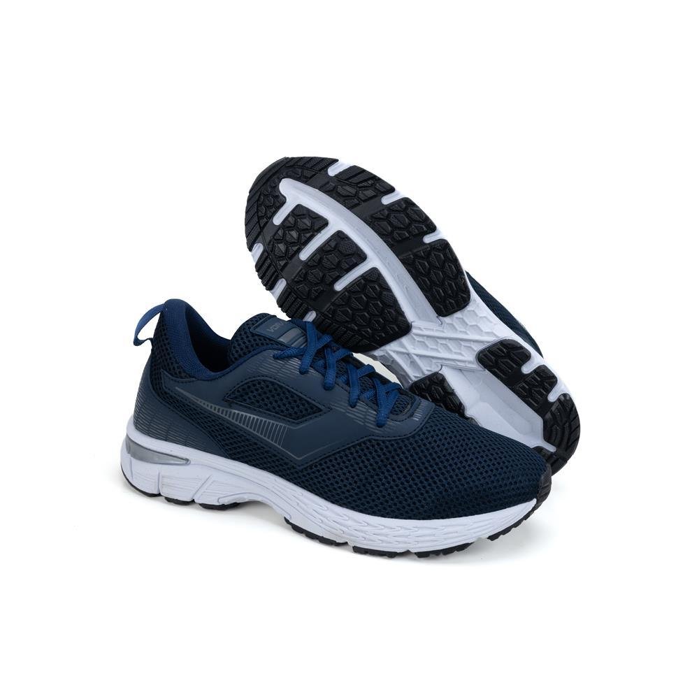 Kit 2 Pares Tênis Masculino Esportivo Cadarço Leve Caminhada Preto/Azul 6