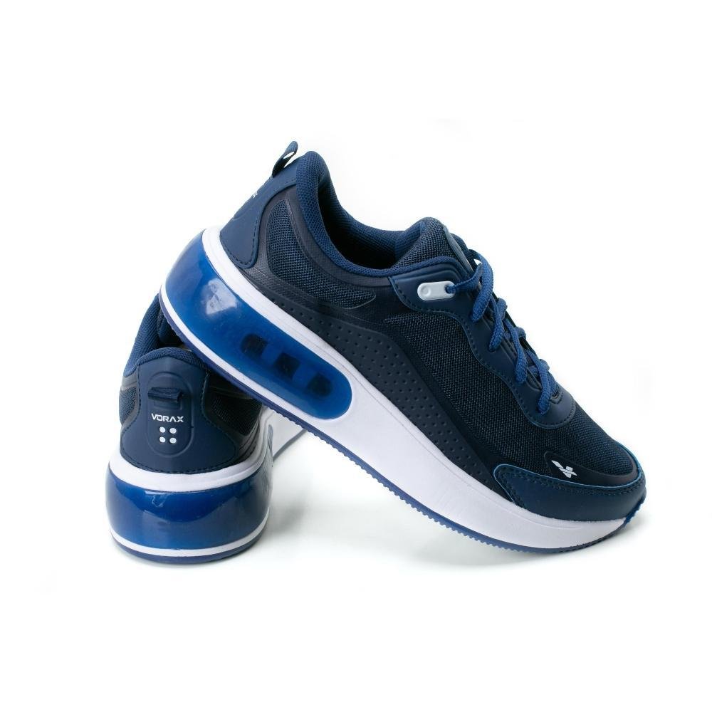 Tênis Masculino Feminino Esporte Cadarço Conforto Kit 2 Azul 5