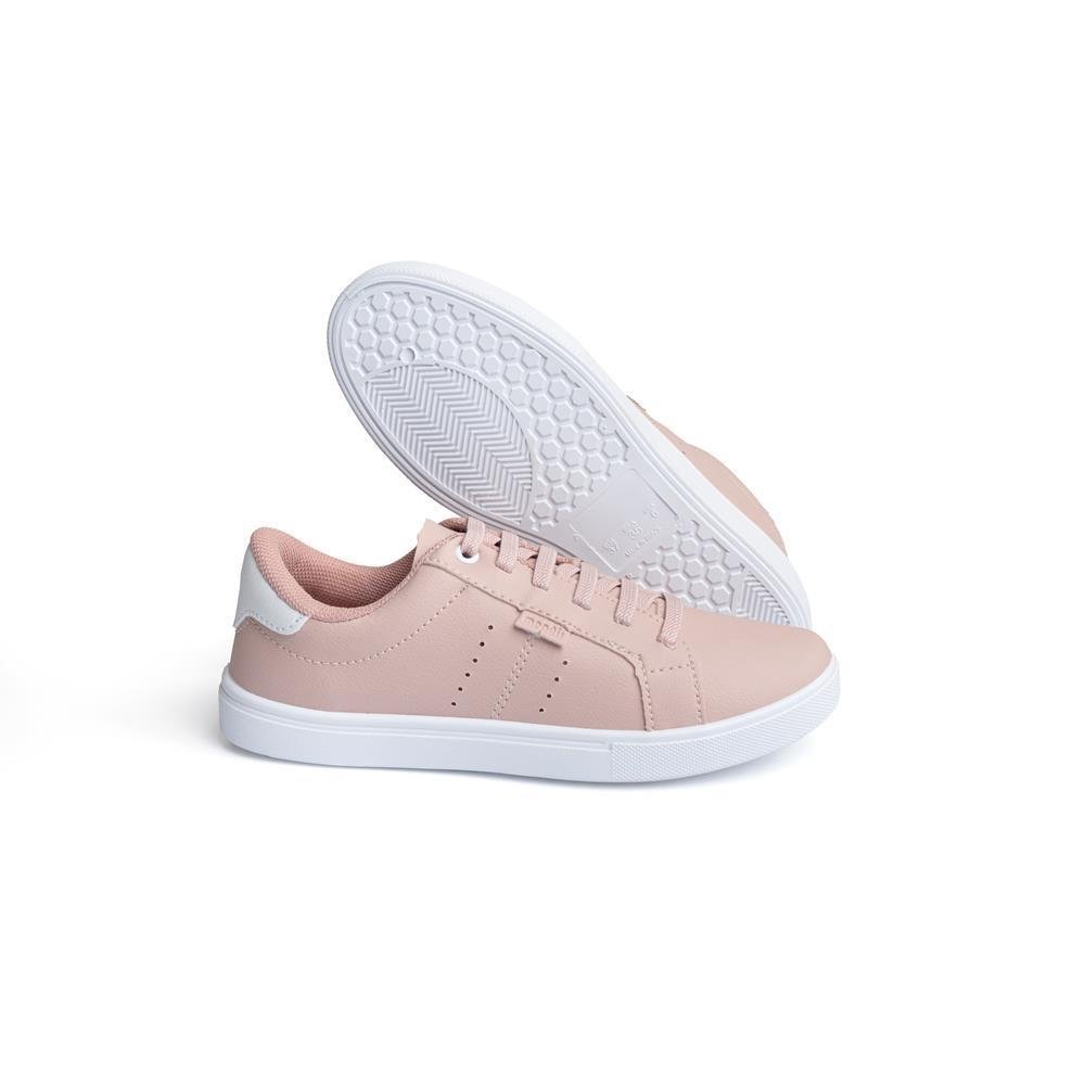 Kit 3 Pares Tênis Casual Feminino Cadarço Conforto Moda Branco/Nude/Preto 10