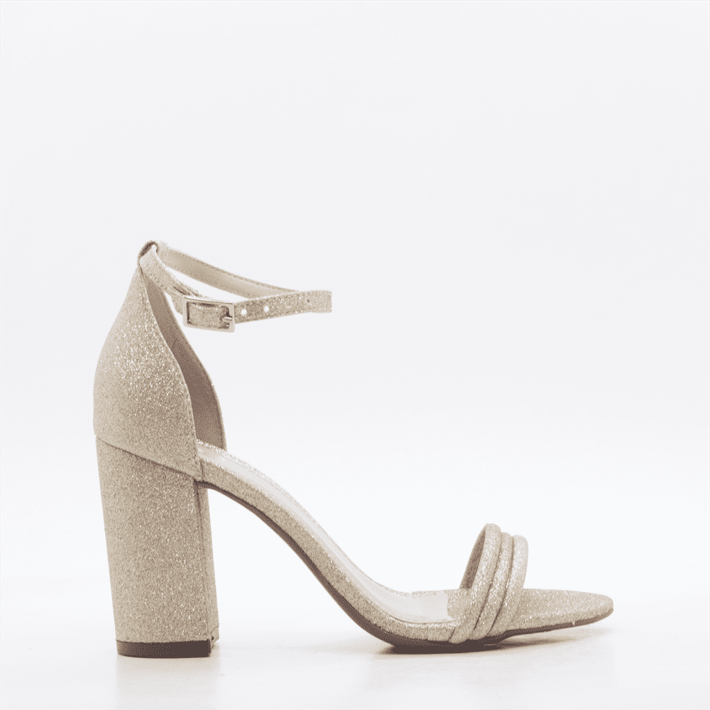 Sandália Salto Bloco Glam Cobre 2