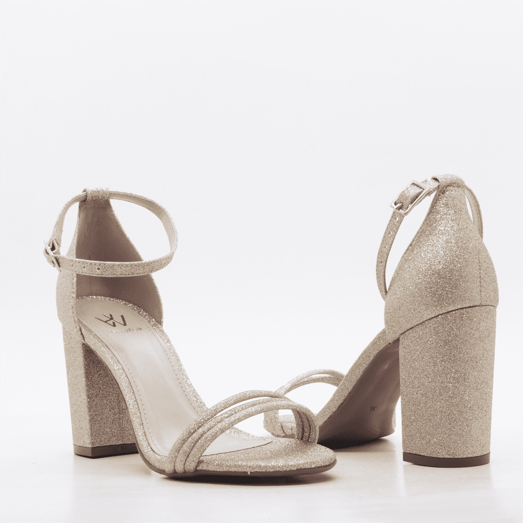 Sandália Salto Bloco Glam Cobre 3