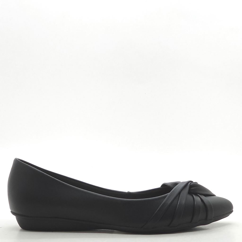 Sapatilha Bico Fino Detalhe Tiras Preto 3