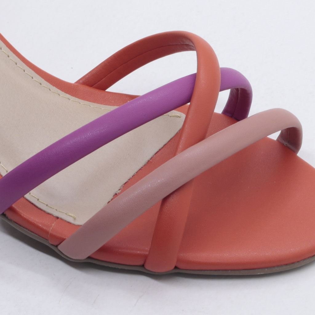 Sandáia Salto Bloco Color Caiena/Blush/Pink 5