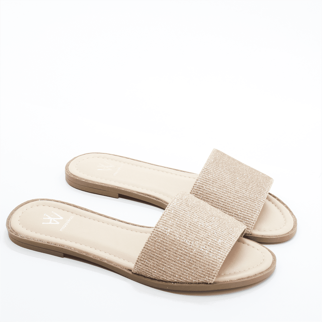 Rasteira Chinelo Metalizado Champagne 3