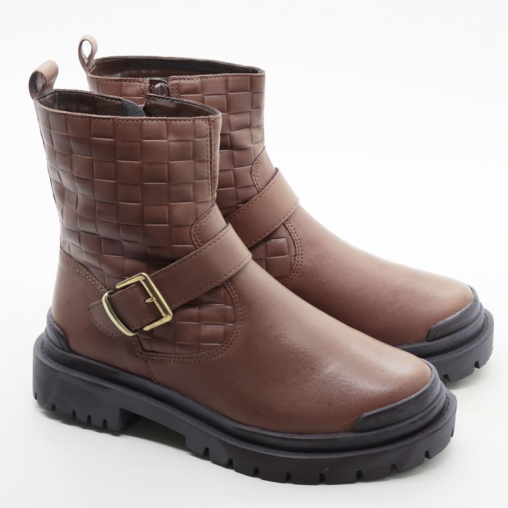 Bota Coturno Fivela Conhaque 2