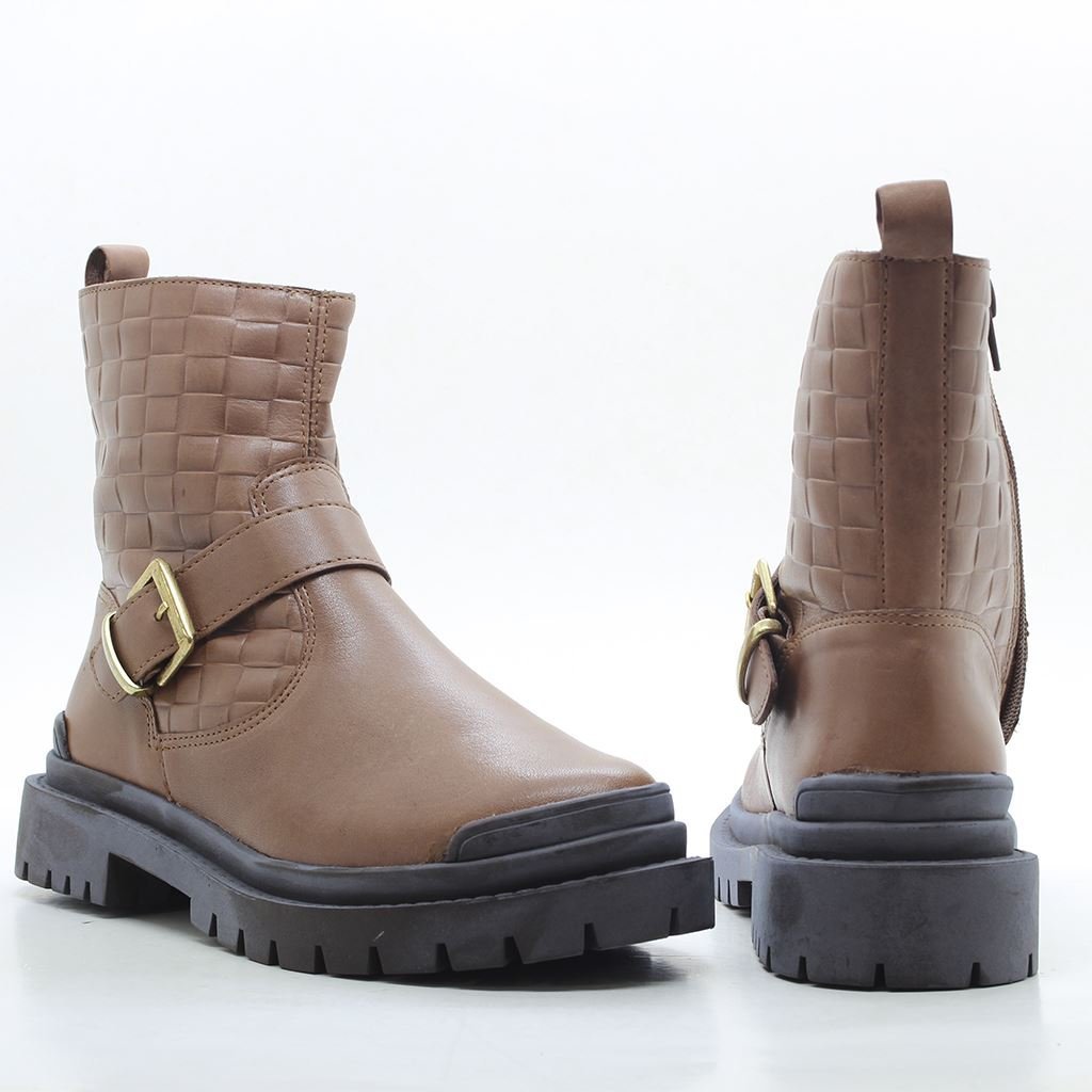 Bota Coturno Fivela Conhaque 5