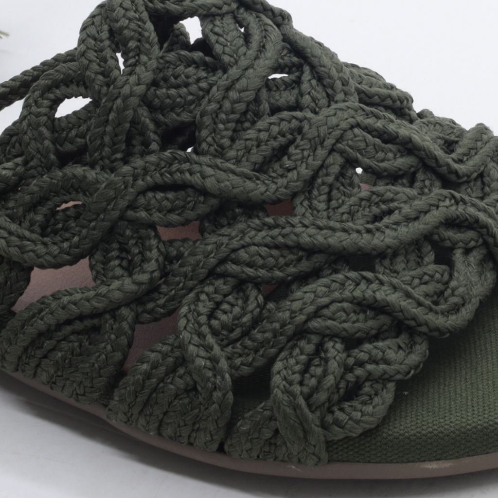 Rasteira Sandália Amararração Musgo 4