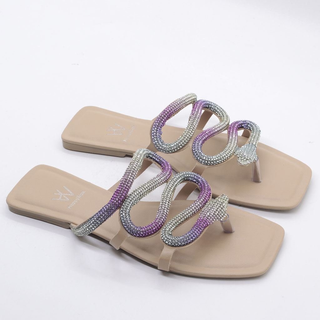 Rasteira Chinelo Brilho Marfim/Tye Die 5