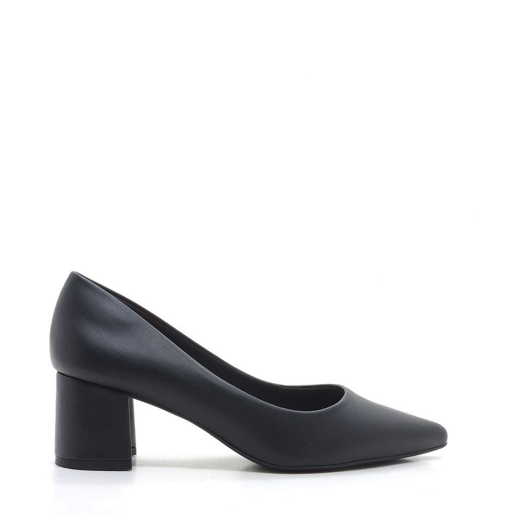 Scarpin Salto Bloco Classic Preto 2