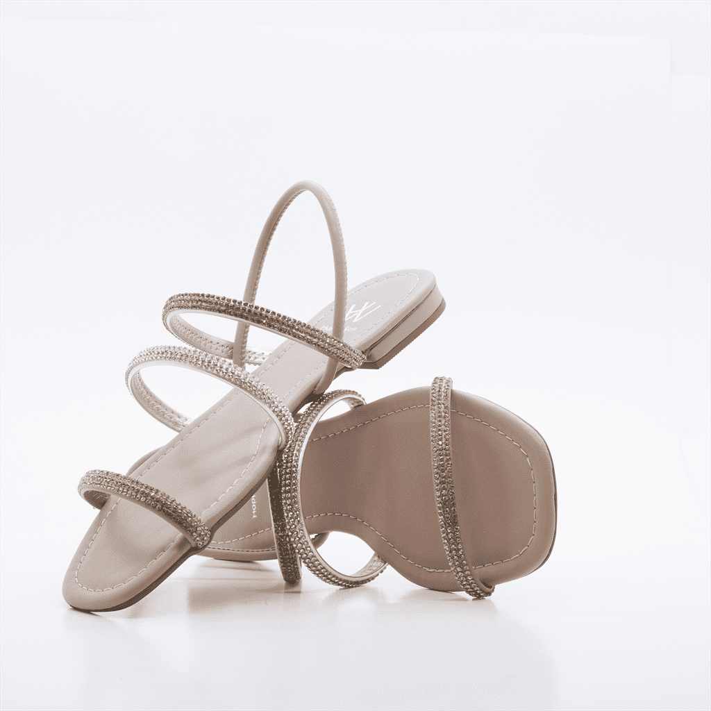 Rasteira Chinelo Brilho Prata/Dourado 5