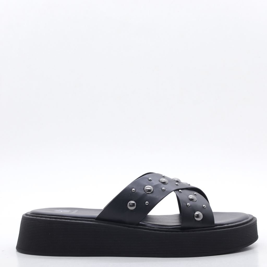 Tamanco Flatform Detalhe Preto 2