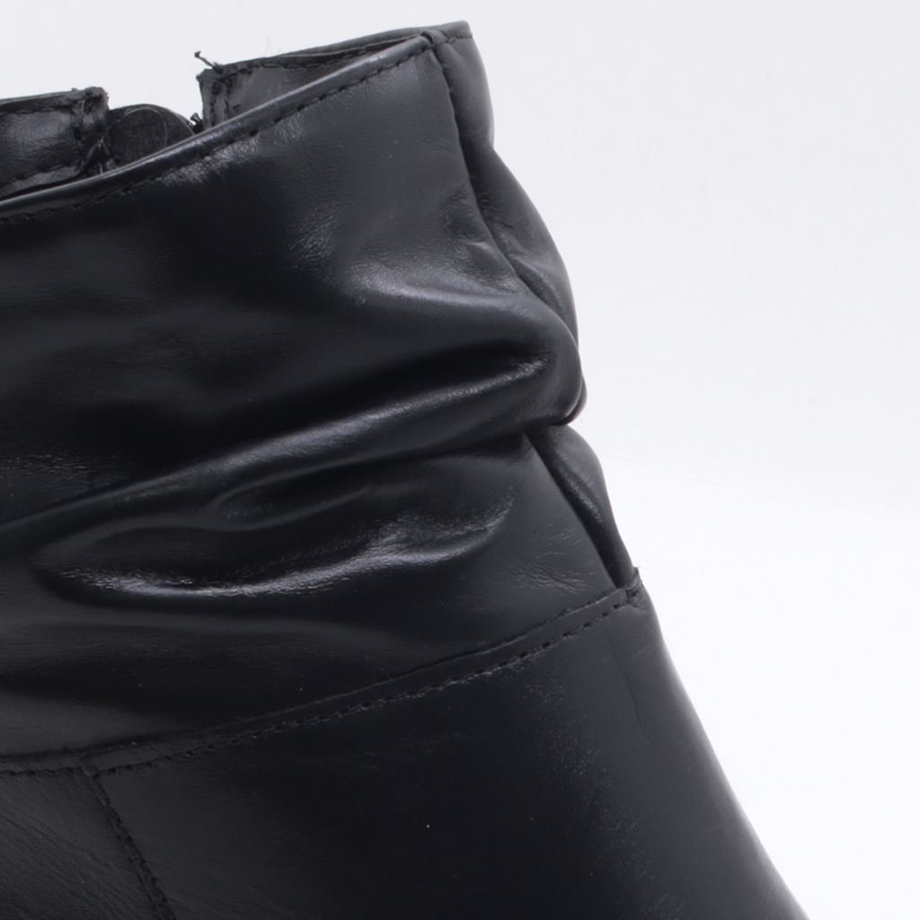 Bota Cano Baixo Enrrugada Preto 3