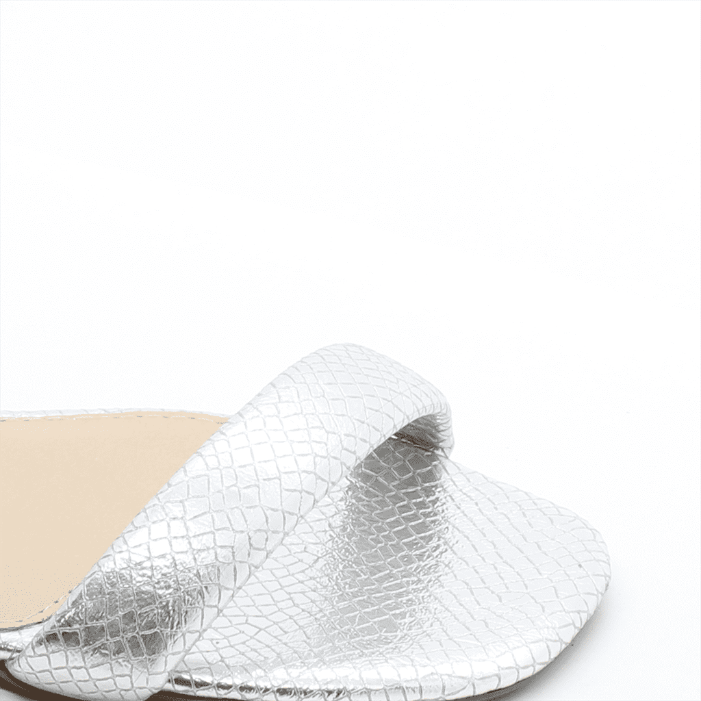 Rasteira Sandália Metalizada Prata 5