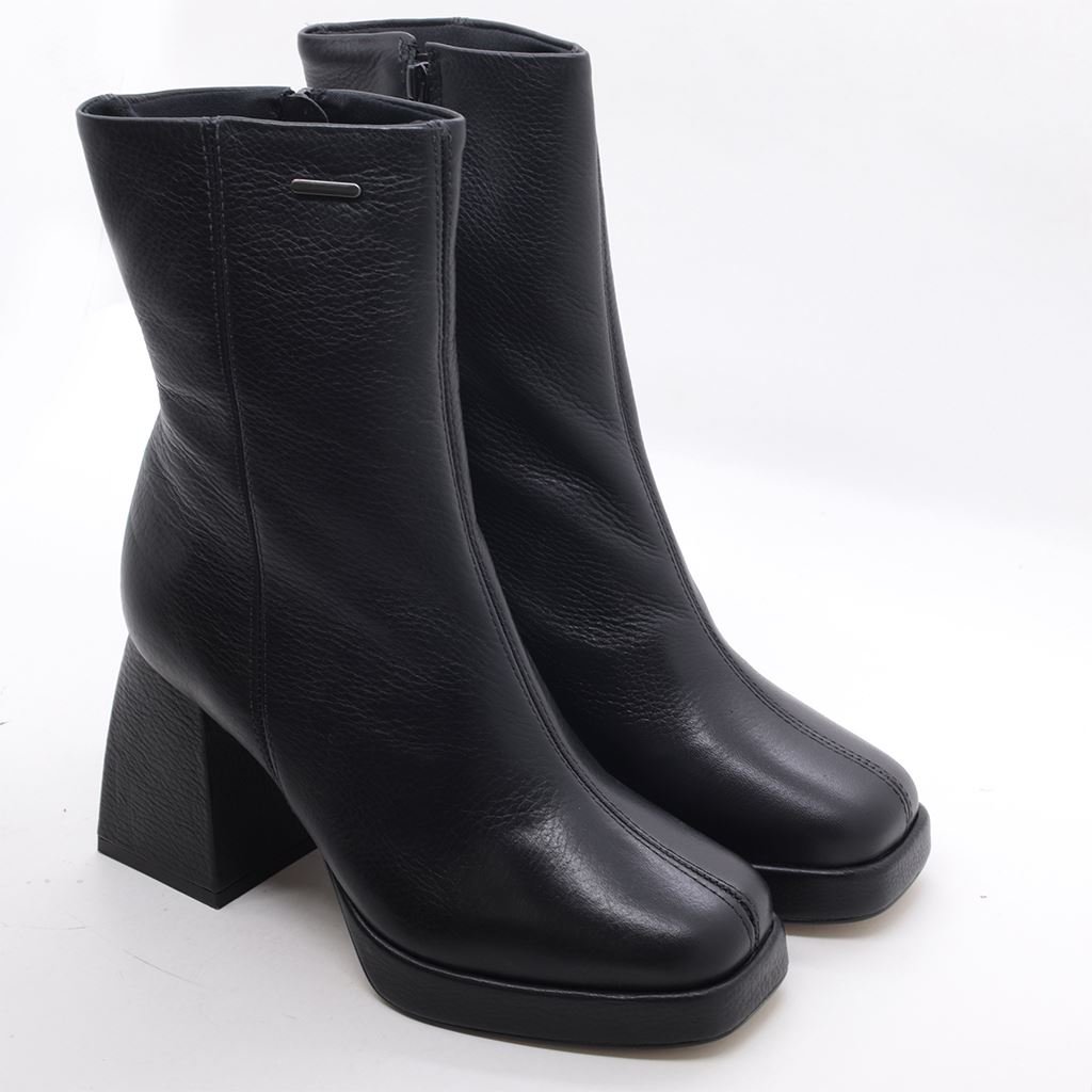 Bota Cano Baixo Salto Bloco Preto 4