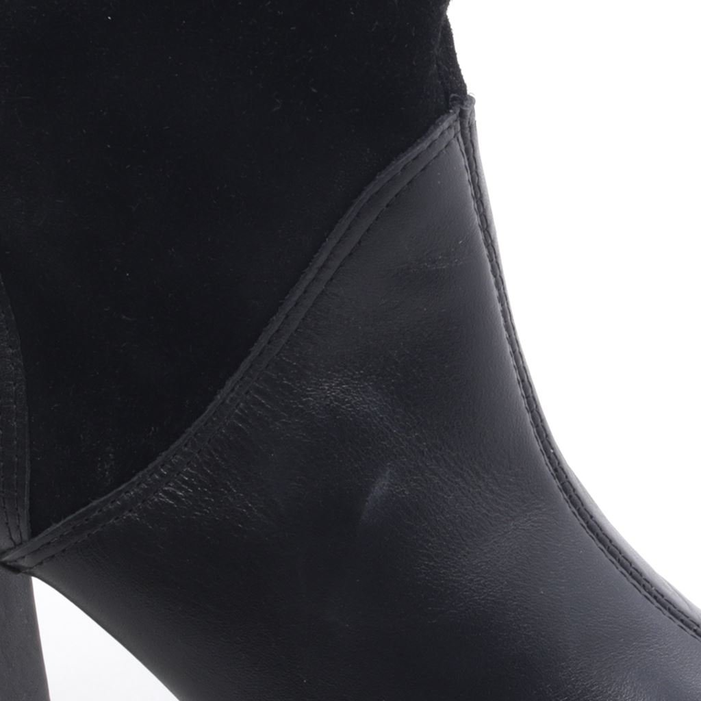 Bota Cano Baixo Salto Bloco Preto 3