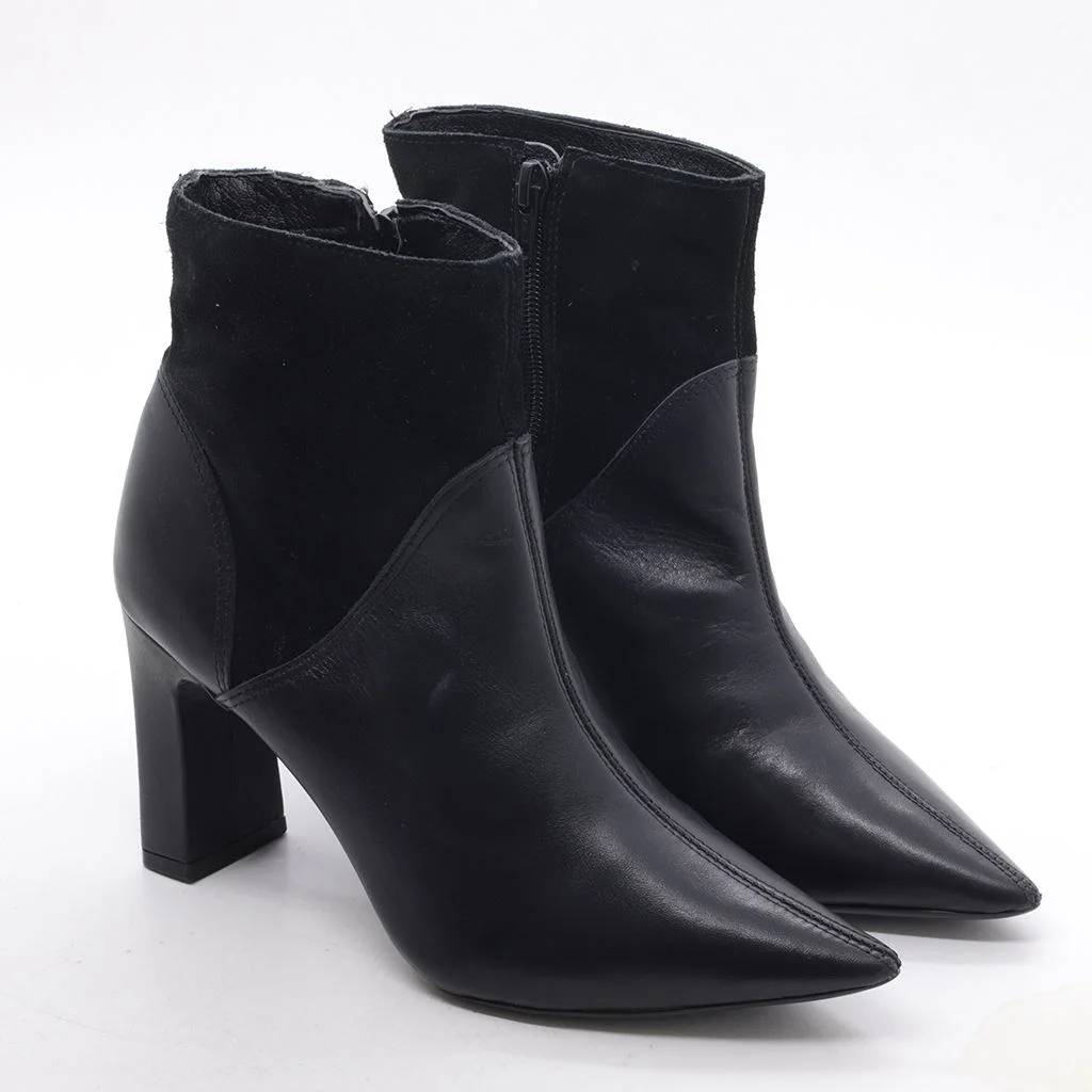 Bota Cano Baixo Salto Bloco Preto 4