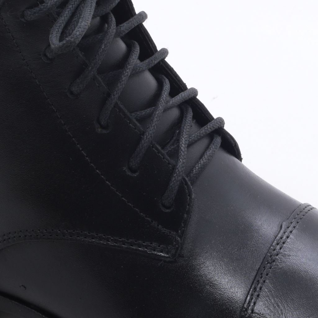 Bota Coturno Cano Baixo Couro Preto 3