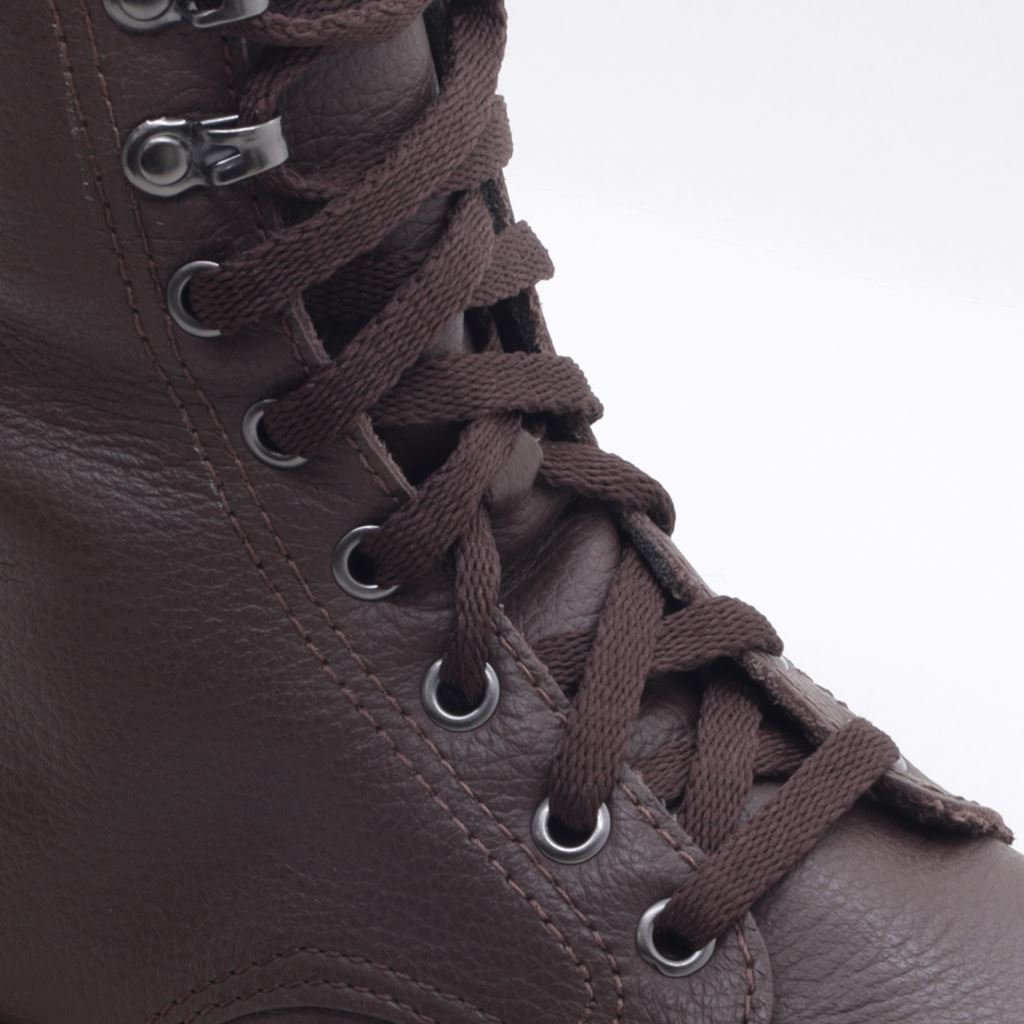 Bota Coturno Couro Marrom 4