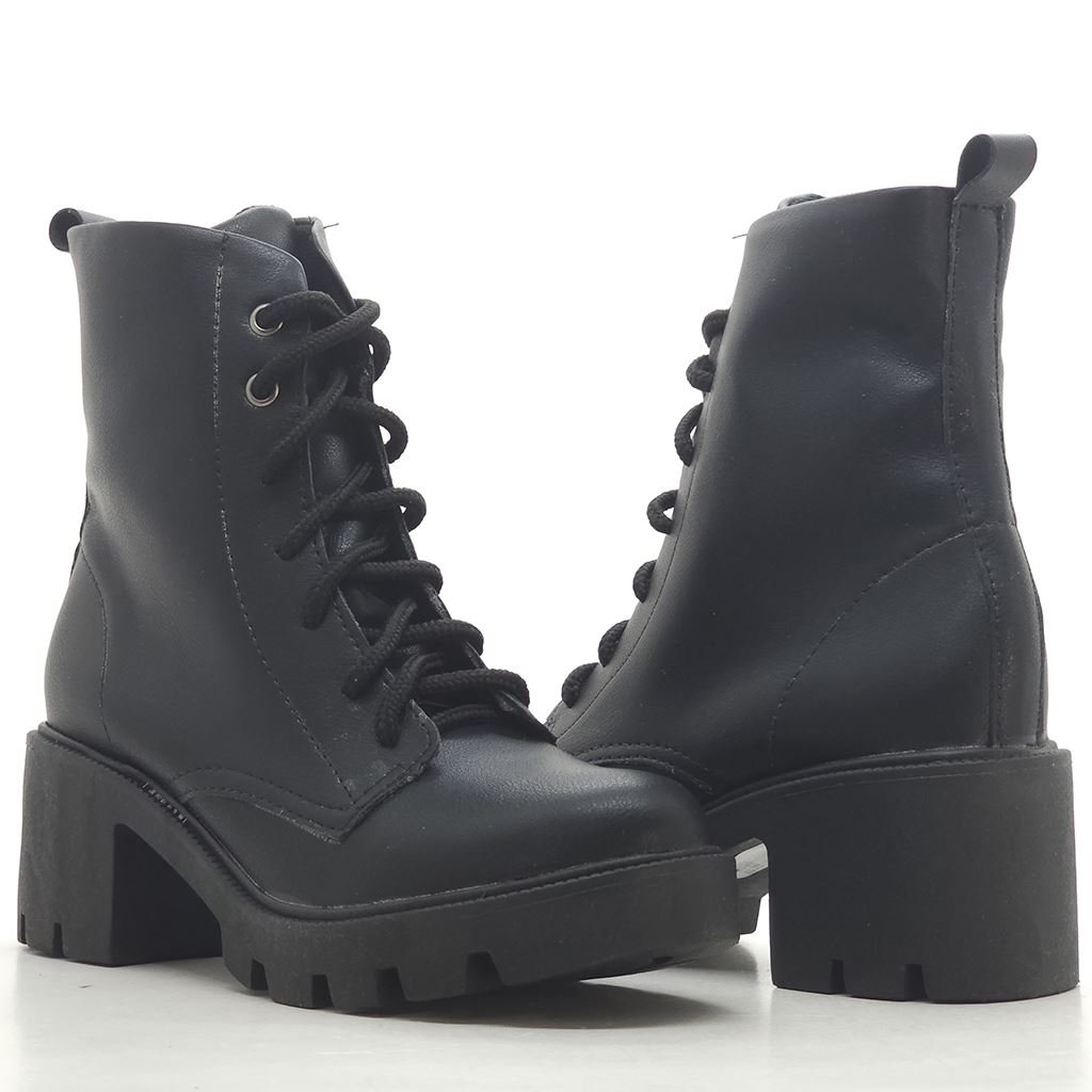 Bota Coturno Amarração Preto 5