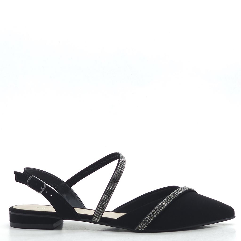 Sapatilha Slingback Brilho Preto 2
