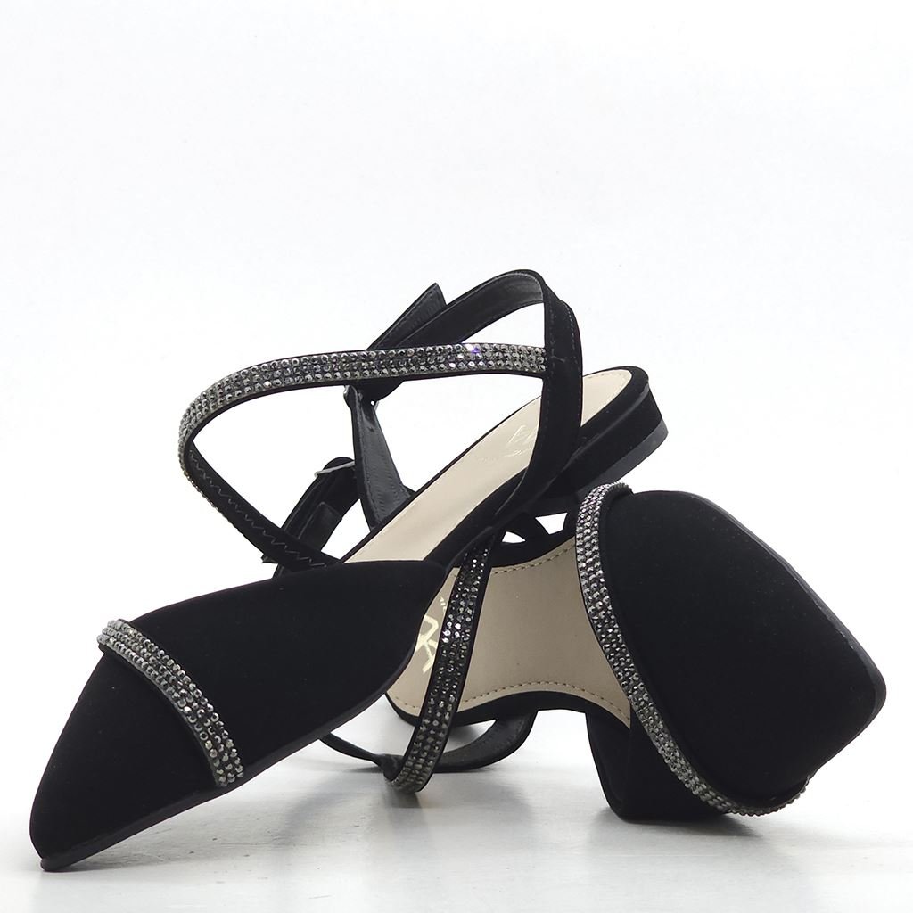 Sapatilha Slingback Brilho Preto 3