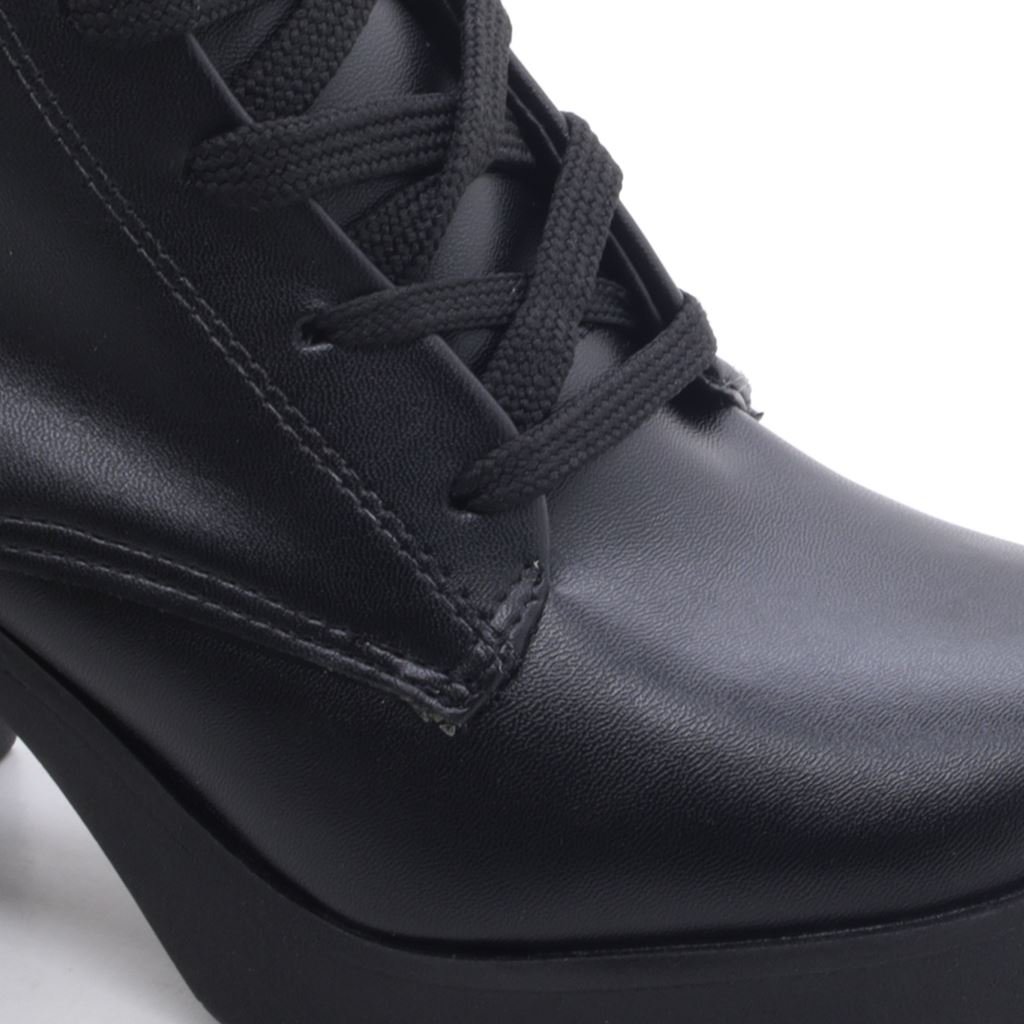 Bota Coturno Salto Bloco Preto 4