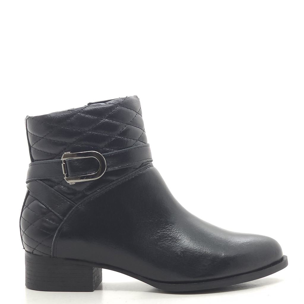 Bota Cano Baixo Matelassê Preto 2