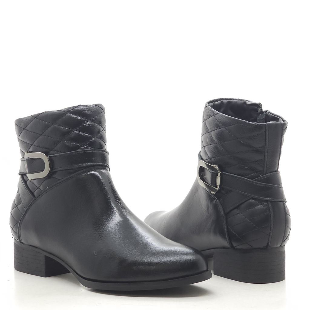 Bota Cano Baixo Matelassê Preto 3