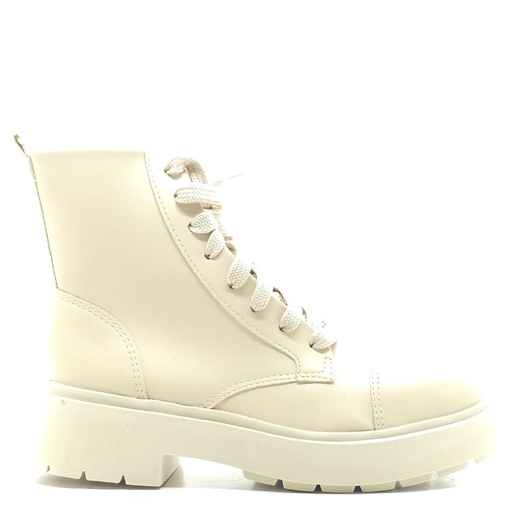 Bota Coturno Amarração Bege 5